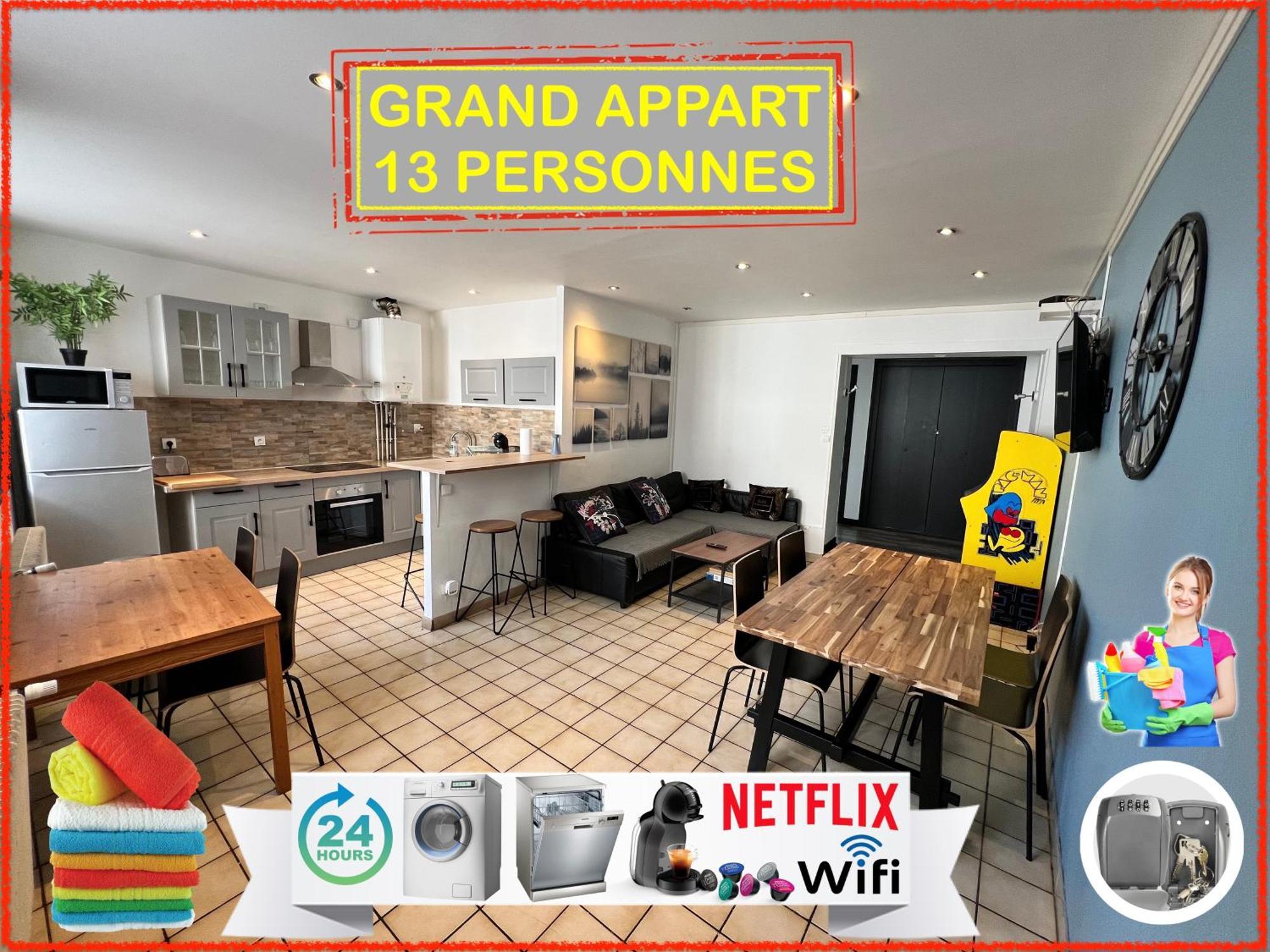 09 Chic & Cosy Grand Appart 4 Pieces 75M2 Hypercentre Wifi Smart Tv Netflix Saint-Etienne  Eksteriør bilde